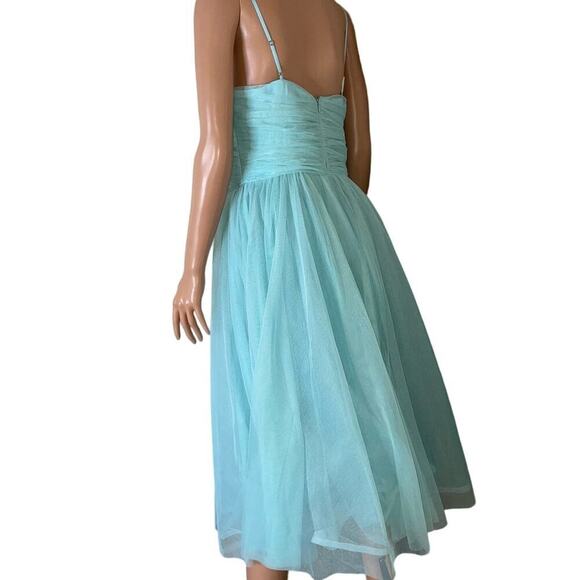 Pearl Georgina Chapman Mint Blue Prom Dress Evening Gown Formal sweetheart SZ 12 - Picture 11 of 11